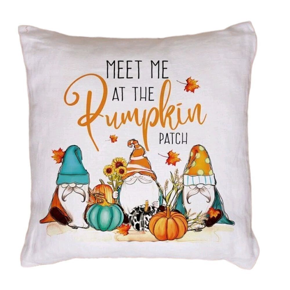 Gnome Pumpkin 🎃 Pillo Cover